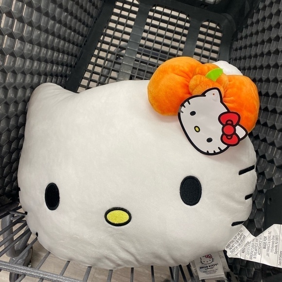 Hello Kitty Pumpkin Bow Throw Pillow NEW Halloween - Picture 5 of 7